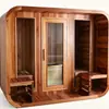 Venta Directa Transfronteriza Habitación de Sauna Cuadrada para Exteriores Hecha de Madera de Cedro Rojo, Habitación de Sauna de Salud con Deshumidificación de Vapor Seco con Certificación Completa