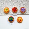 Tarte de fruta de simulação brinquedo resina acessórios DIY cola de creme capa de telemóvel grampo de cabelo íman de frigorífico materiais de decoração atacado