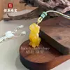 Colgante 3D del Gallo del Zodiaco de Jade Amarillo Natural, Colgante de Jade Amarillo para Hombres y Mujeres, Auspicioso Regalo de Cumpleaños que Atrae la Riqueza