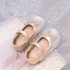 Children's Spring and Autumn Single Shoes Bow Crystal Shoes Girls Soft Sole Leather Shoes Girls Princess Shoes Performance New Style Off-White