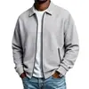 Chaqueta de Waffle con Cuello para Hombre 2026 Transfronteriza para Deportes al Aire Libre Chaqueta con Cremallera para Motocicleta