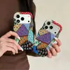 Estojo de Celular Patchwork Estilo Pop Mais Vendido no Comércio Exterior para iPhone 15 Pro Max, Antiderrapante e Resistente ao Desgaste, Estojo de Celular de Nicho Atacado