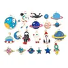 1 Dijes de Astronauta Estrella Luna Esmaltados de Aleación para Joyería DIY para Collar, Pulsera, Aretes