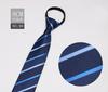 Corbata Negra de Fábrica para Hombre a Rayas Azul Corbata de Negocios Nudo para Gente Floja Corbata con Cremallera sin Nudo en stock Venta al por Mayor