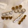 Novo Milk Curry Color Hairpin Side Clip Lado das mulheres Cute Hairpin Duckbill One-word Clip Bangs Clip Headwear Clip