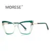 Gafas de Lujo Ligero con Forma de Gato 2269 Tendencia Sudamericana Tr90 Protección Ocular Lentes Planos Luz Azul Anti-Luz Azul Versátil para Mujer Listo para Exportar