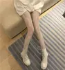 Meias arrastão brancas para mulheres, estilo subcultura primavera e outono, meia-calça de seda branca com trama de rede para garotas ousadas