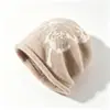 Nuevo gorro de punto estilo coreano para mujer, invierno, circunferencia de cabeza grande, gorro que adelgaza la cara, turbante holgado para la cabeza, gorro slouchy de mariposa para mujer