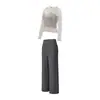 Conjunto de Yoga para Mujer para Tensar el Abdomen y Levantar las Caderas, Sensación de Segunda Piel, Sin Costuras, Secado Rápido, Transpirable, Conjunto de Dos Piezas para Mujer para Gimnasio, Levantamiento de Pesas, Pilates, Otoño