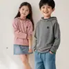 Sudadera para niño, nueva moda de otoño, sudadera con capucha infantil elegante, camiseta básica para niña, camisa cálida de moda casual para bebé
