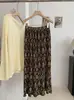 Falda Recta con Cintura Elástica, Estampado Degradado y Abertura Trasera para Mujer KEKEZOON, Falda Midi de Cintura Alta para Verano 7368