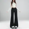 Jeans naranjas jóvenes # De color liso, de cintura alta, ligeramente acampanados para mujer, que ofrecen un corte ajustado, una silueta favorecedora y un look elegante y versátil