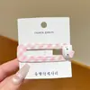 Pinza Cuadrada Hueca de Cuadros Gatito Kt Dulce para Mujer 2026 Nuevo Estilo Pinza para Flequillo Lateral de la Frente Accesorio para el Cabello