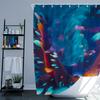 Actividades de Año Nuevo Explosiones Transfronterizas 100g Cortina de Ducha Estampada Impermeable Textil de Primavera Cortina de Baño Cortina Divisoria de Baño