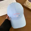 Boné de beisebol bordado de gatinho fofo feminino primavera e verão circunferência da cabeça grande aba larga rosto pequeno boné estilo coreano chapéu versátil
