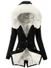 Parka de Algodón Cálida Ajustada para Mujer Amazon Chaqueta Gruesa de Algodón con Cuello de Piel y Capucha para Protección contra el Frío de Otoño e Invierno