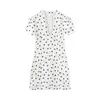 Comércio Exterior Transfronteiriço Estilo Europeu e Americano Roupas Femininas Za Aliexpress Item Mais Vendido Vestido Polca com Manga Bufante Versátil e na Moda