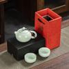 Juego completo de horno de cerámica una tetera dos tazas cuatro tazas juego de té portátil regalo de reunión anual compañero práctico regalo logo