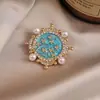 Novo broche estilo antigo de alta qualidade ins para mulheres estilo chinês leque borla pino de terno placket de pressão cheongsam corsage atacado