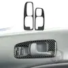 Acabamento Interno em Fibra de Carbono Emblema do Volante Moldura do Interruptor de Ar Condicionado Adesivo Decorativo para Honda Civic 96-00