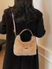 Bolso de Felpa Otoñal para Mujer 2025 Otoño e Invierno Bolso de Mano Popular de Moda para el Trabajo y el Viaje Bolso de Hombro Cruzado