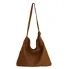 Bolsa Tote Plissada de Grande Capacidade para Mulheres 2025 Outono Nova Vintage High-End Casual Versátil de Ombro/Axila