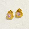 Accesorios de bricolaje con gotas de aceite de esmalte dorado y arena de alto color, calabaza de primavera rosa, nubes auspiciosas, cuentas de loto, accesorios