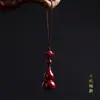 Collar con Colgante de Calabaza de Cinabrio para Hombres y Mujeres, Colgante Pequeño, Cadena para Teléfono, Llavero para Coche, Adorno Colgante, Regalo Creativo