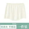 Shorts de seguridad de verano finos y holgados para mujer, anti-exposición, borde que no se enrolla, shorts de seguridad de tres puntos de seda helada, adecuados tanto para usar por dentro como por fuera