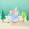 Copo de água infantil Bebida direta doméstica Copo de leite de aço inoxidável resistente a quedas com balança Copo de beber para bebês Copo de tubo reto