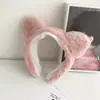 Otoño e Invierno Lindo Diadema de Orejas de Gato Estilo Coreano Diadema de Ala Ancha Felpa para Lavar la Cara para Mujer Pinzas para el Cabello Accesorios para el Cabello Sombrerería