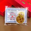 Pegatinas para Teléfono Chapadas en Oro para Riqueza y Buena Suerte, Regalos Promocionales para Clientes