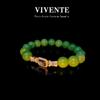 Conjunto de joias de casca de abacate de pedra natural francesa vintage nicho vintage colar pulseira de alta qualidade