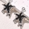 Colgante irregular de amor con forma de estrella de cinco puntas y luna de aleación de color K blanco transfronterizo, hecho a mano, pulsera, collar, accesorios