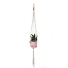Cuerda de Algodón Tejida a Mano Estilo Bohemio Maceta para Plantas y Flores Cesta Colgante Bolsa de Red Cuerda para Colgar Colgante de Pared Cuerda para Colgar