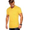 2020 venta al por mayor transfronteriza verano nueva moda color sólido talla europea solapa manga corta para hombre polo sudadera T161