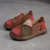 Jiezu 2025 Otoño Nuevo Ante Retro Bloque de Color Zapatos Casuales Ligeros de Moda Versátiles para Mujer sin Cordones