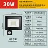 Holofote Sensor Apple Transfronteiriço Impermeável Externo Iluminação de Pátio Corredor Sensor de Corpo Humano Infravermelho Holofote LED