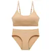 Conjunto de Camisola Base Sin Aros para Mujer, Sin Marcas, Tallas Grandes, Acolchado, Sexy, Ropa Interior para Dormir Boca Abajo, Delgada