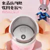 Termo Disney para Niños Niñas Niños Estudiantes Taza con Popote Botella de Agua Acero Inoxidable 316 Preescolar Elsa