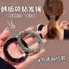 Exquisita y Versátil Goma para el Cabello para Niñas, Cuerda Elegante para el Cabello Estilo Coreano, Pulsera de Cristal Colorida Goma para el Cabello de Doble Uso