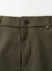 Pantalones Curvos de Corte Melard Brown para Hombre, Pantalones de Trabajo Estilo Leñador Retro Americano de Verano, Pantalones Rectos de Pierna Recta con Corte Limpio Ligeramente Acampanados