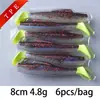 Processamento de Isca Macia Personalizada de TPR para Pesca Flutuante 8cm zman Black Pit T Tail Baby Silencer isca macia tpr