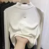 Niñas Niños Polar Cuello Semi-Alto Capa Base Superior Ropa Infantil Invierno Estilo Coreano Ropa Interior Cálida Estampado Lindo Top de Manga Larga