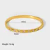 Pulseira de Aço Inoxidável com Fecho Cravejado de Zircônia, Vendida Globalmente, Banhada a Ouro 18K, À Prova d'Água, Para Empilhar, Acessórios de Luxo para Mulheres