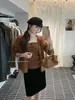 Conjunto de Cardigan de Tricô Fashion e Relaxado + Top Tomara-que-caia Y.JIA Outono Peça Dupla 602 (com cinto)