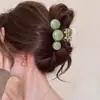 Nuevo Modelo 2025 Diseño Sencillo Pinza para el Cabello de Tiburón con Forma de Ola para la Parte Trasera de la Cabeza, Pinza Grande de Gama Alta para Mujeres