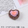 Amo Bolo de Chocolate Criativo Feito à Mão DIY Cola Creme Resina Pequenos Acessórios Furo Fivela de Sapato Material para Joias