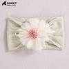 Suministro Directo de Amazon Transfronterizo Accesorios para el Cabello de Niños Color Cálido Jacquard Nylon Banda para el Cabello Cinta de Malla Girasol Pañuelo para la Cabeza de Bebé