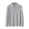 Camisa polo de algodão masculina premium estilo novo